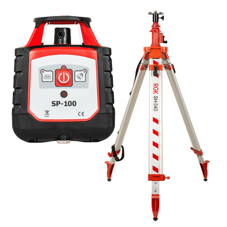 Комплект ротационный нивелир RGK SP-100 со штативом RGK SH-340