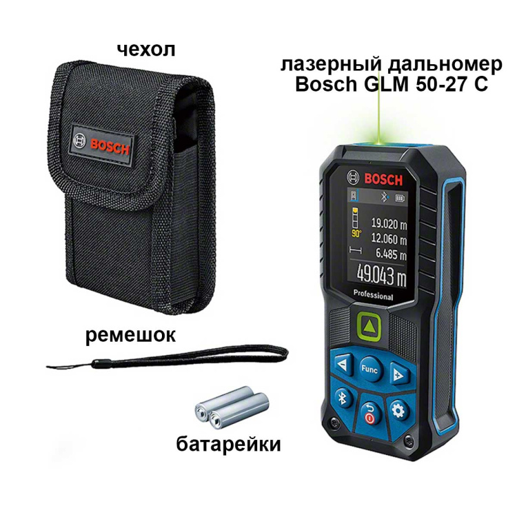 Лазерный дальномер Bosch GLM 50-27 C