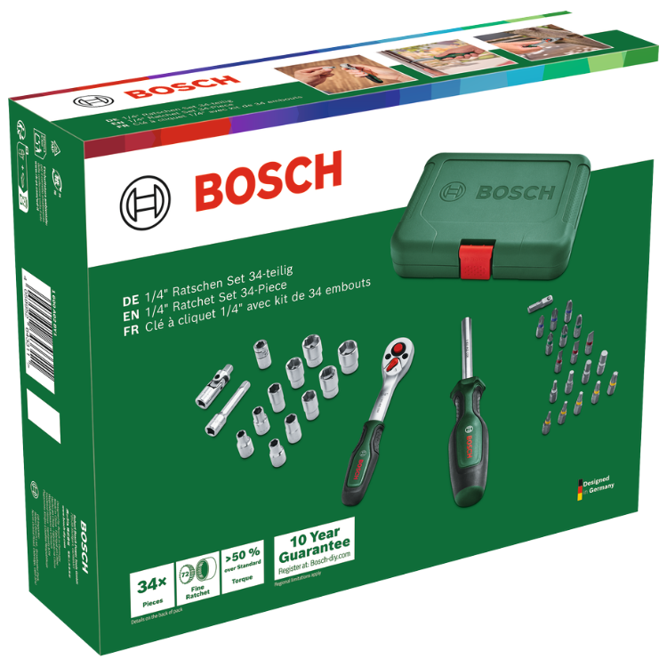 Набор торцевых головок 1/4", 34 предмета