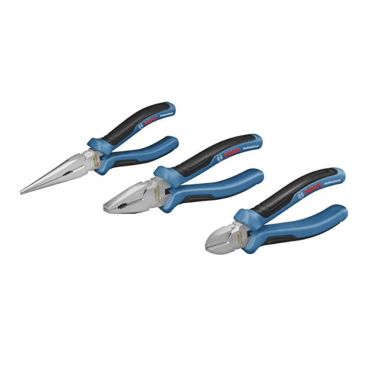 Набор плоскогубцев: комбинированные, длинногубцы, бокорезы