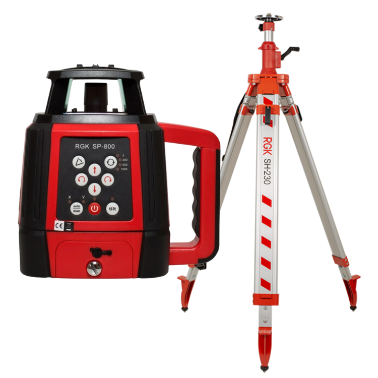 Комплект ротационный нивелир RGK SP-800 со штативом RGK SH-230