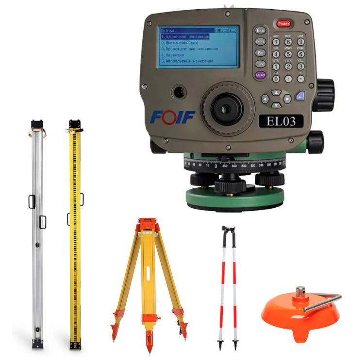 Комплект с цифровым нивелиром FOIF EL03 для точных измерений