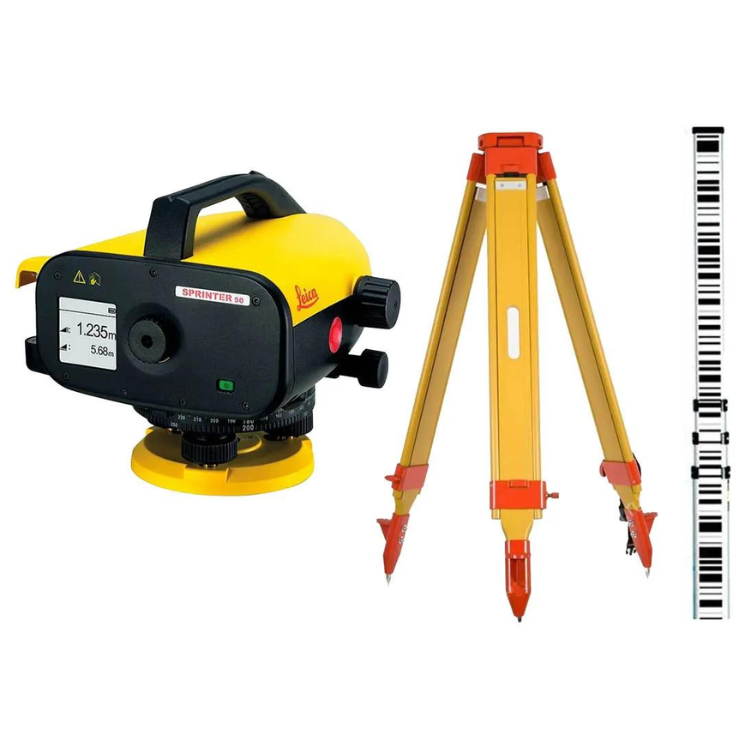 Цифровой нивелир Leica Sprinter 50 + штатив RGK SJW30 + рейка GSS111 для точных измерений