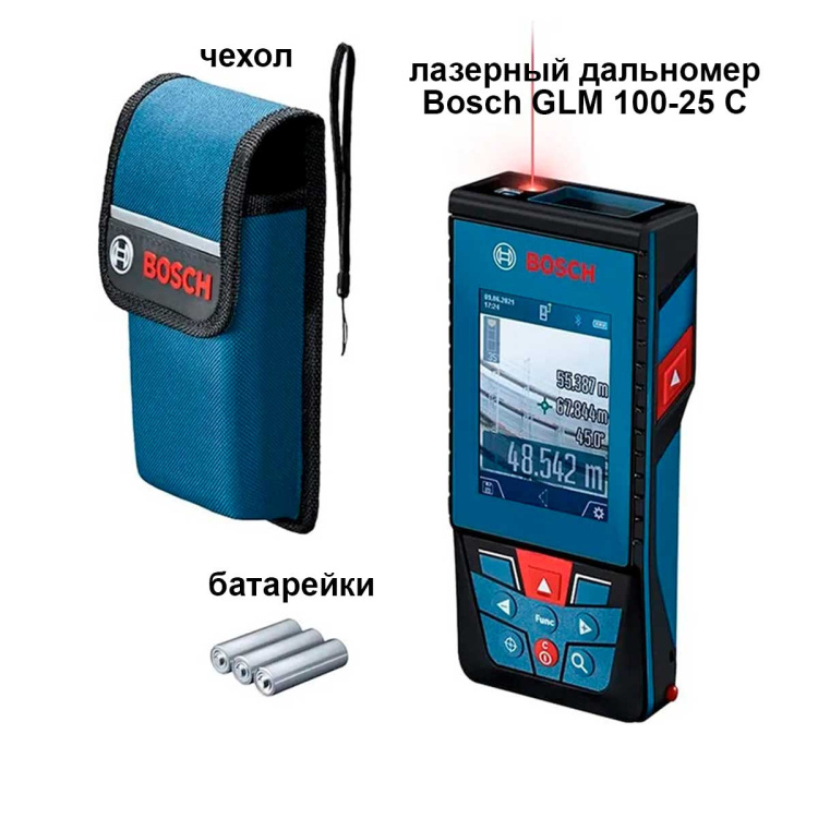 Лазерный дальномер Bosch GLM 100-25 C