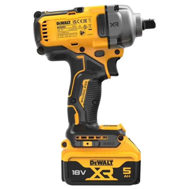 Ударный аккумуляторный бесщёточный гайковерт DeWALT DCF892P2T-QW