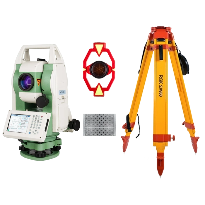 Электронный тахеометр FOIF RTS010 (R1000, 2"), Призма RGK HDMINI 104-0, Штатив RGK SJW60 и Отражатель RGK ОП 30х30