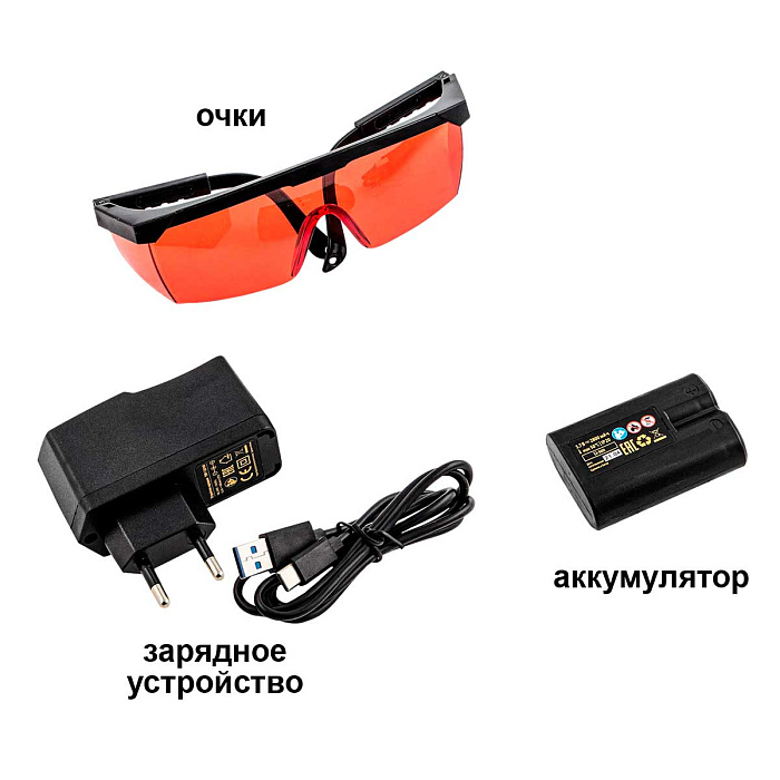 Лазерный уровень DENZEL LX 360-3 Red