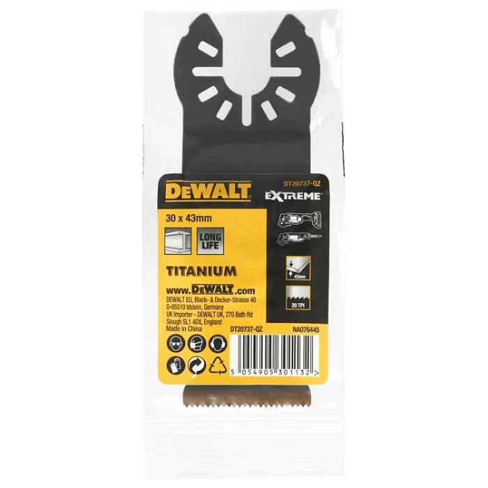 Насадка для многофункционального инструмента DeWALT 44х30 мм