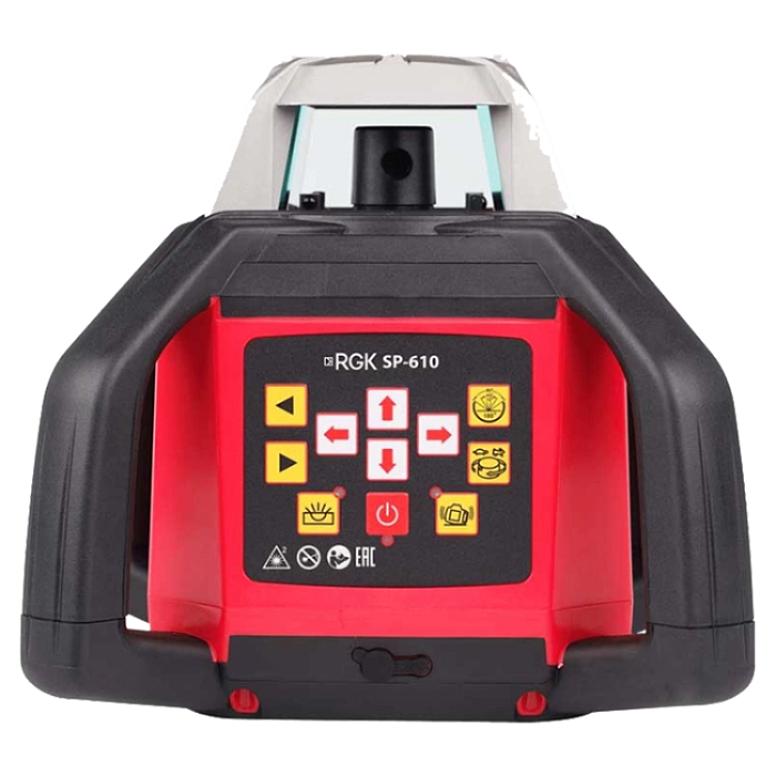 Комплект ротационный нивелир RGK SP-610 со штативом RGK SH-340, рейкой RGK LR-2 и лазерным дальномером RGK DL100