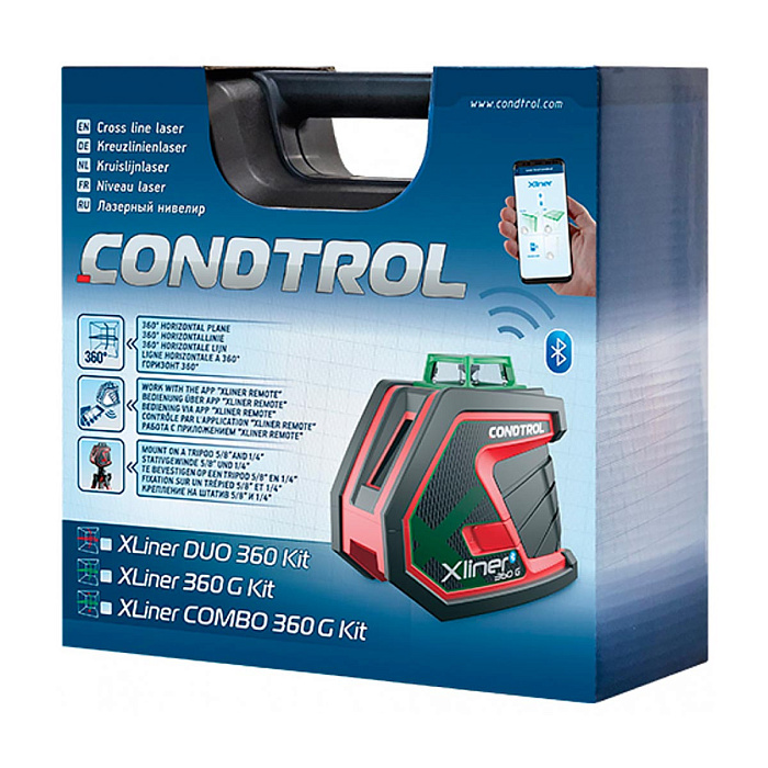 Лазерный нивелир Condtrol XLiner 360G с зеленым лучом