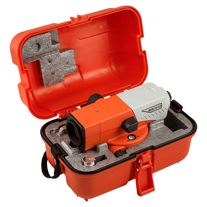 Комплект - оптический нивелир RGK N-32, рейка AMO S3 и штатив RGK S6-Z