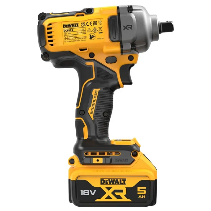 Ударный аккумуляторный бесщёточный гайковерт DeWALT DCF892P2T-QW