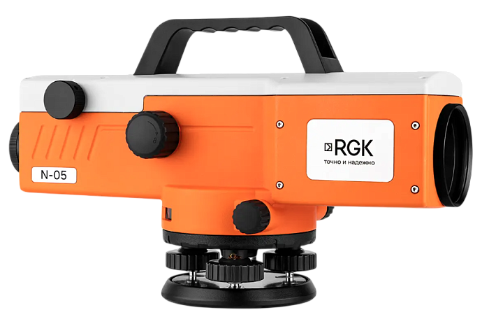 Оптический нивелир RGK N-05, рейки RGK INVAR 52 и штатив RGK ST15